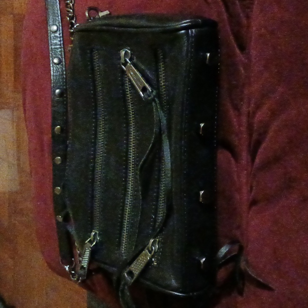 Black leather crossbody